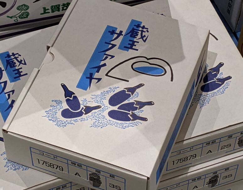 大阪北摂・無農薬栽培・60サイズ・里山市場のやわらかいナス